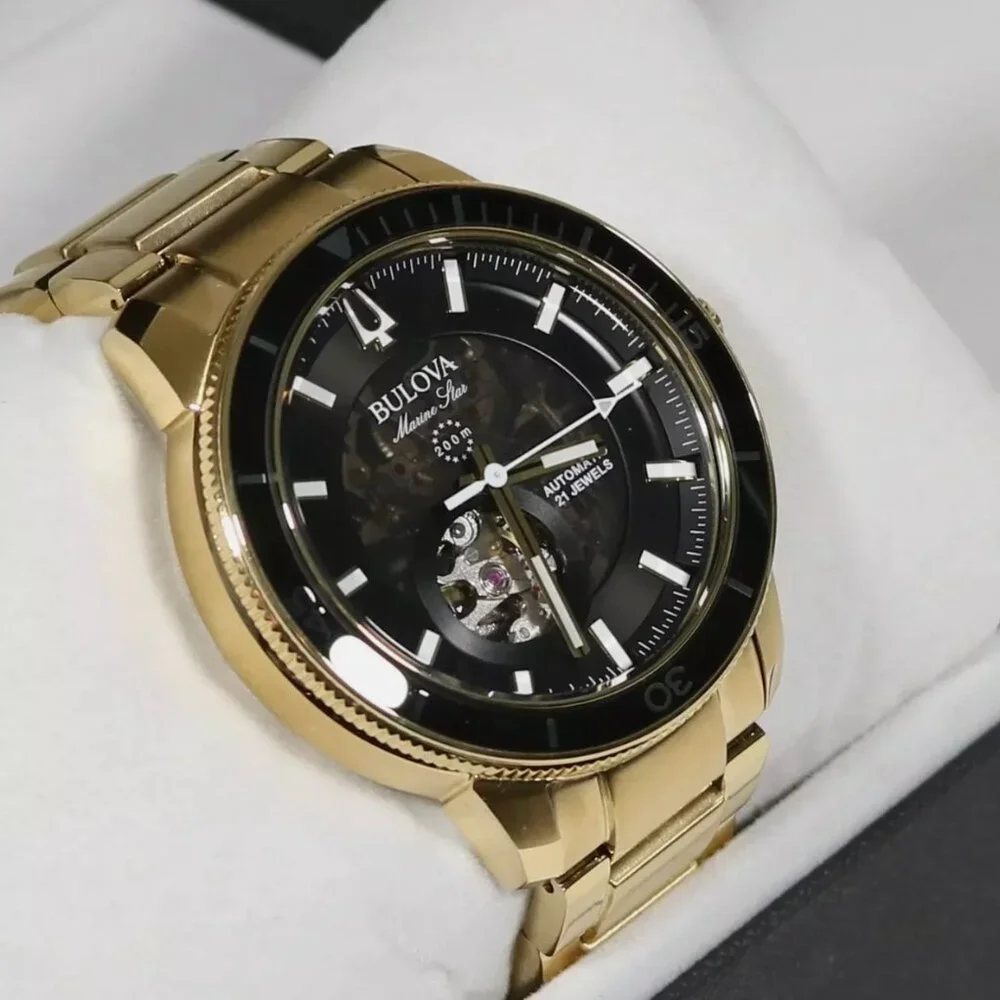Bulova Marine Star Gold Watch